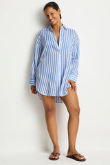 Vacay Cruise Shirt / Sea Level Vacay chambray