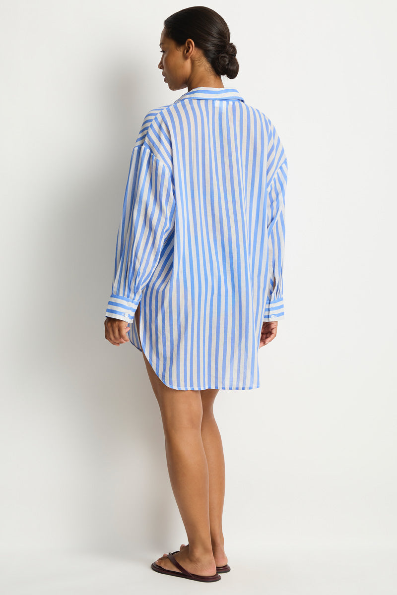 Vacay Cruise Shirt / Sea Level Vacay chambray