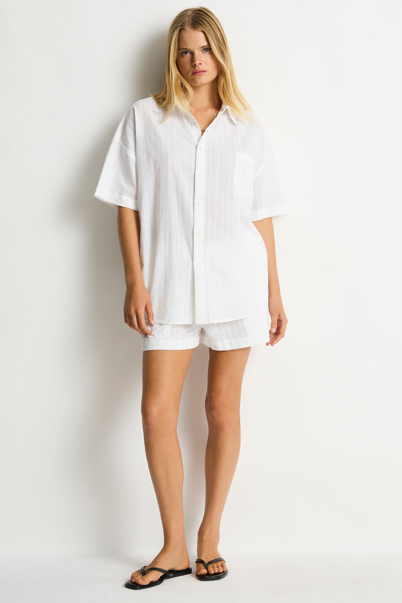 Ripples Aloha Shirt / Sea Level Ripples white
