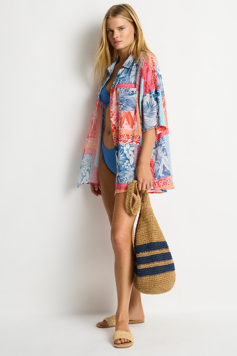 Coco Island Aloha Shirt / Sea Level Coco island blue