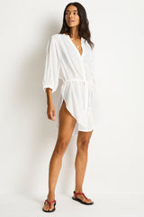 Salt Boho Shirt / Sea Level Salt white