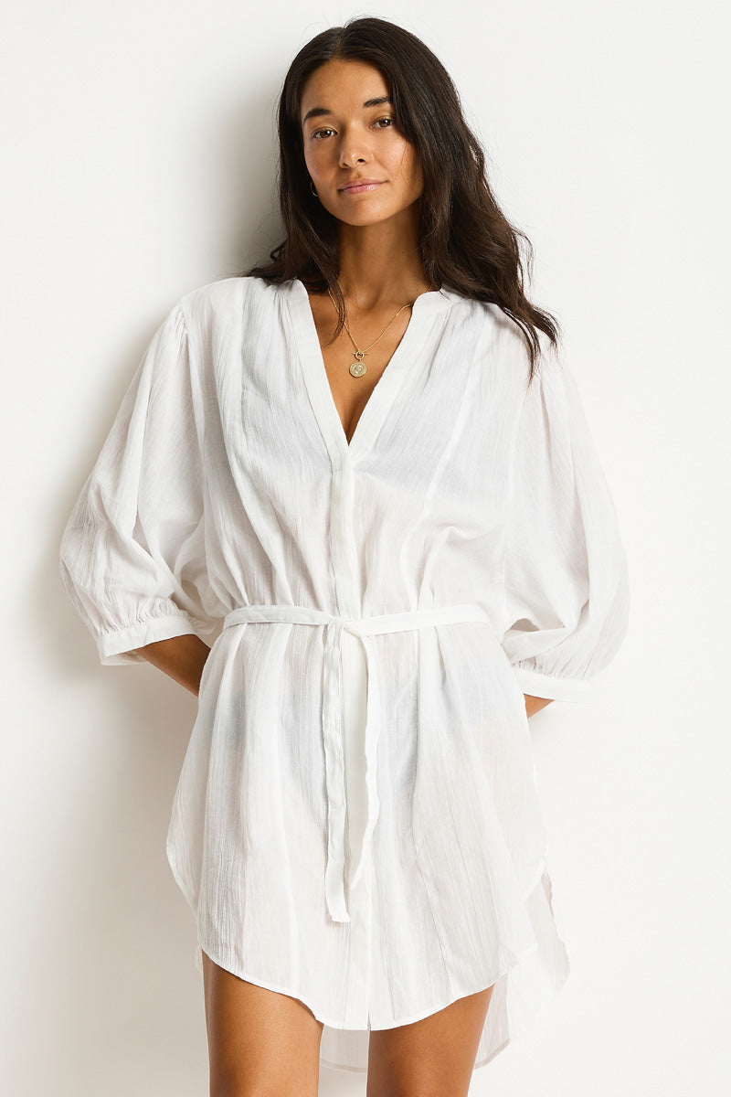 Salt Boho Shirt / Sea Level Salt white