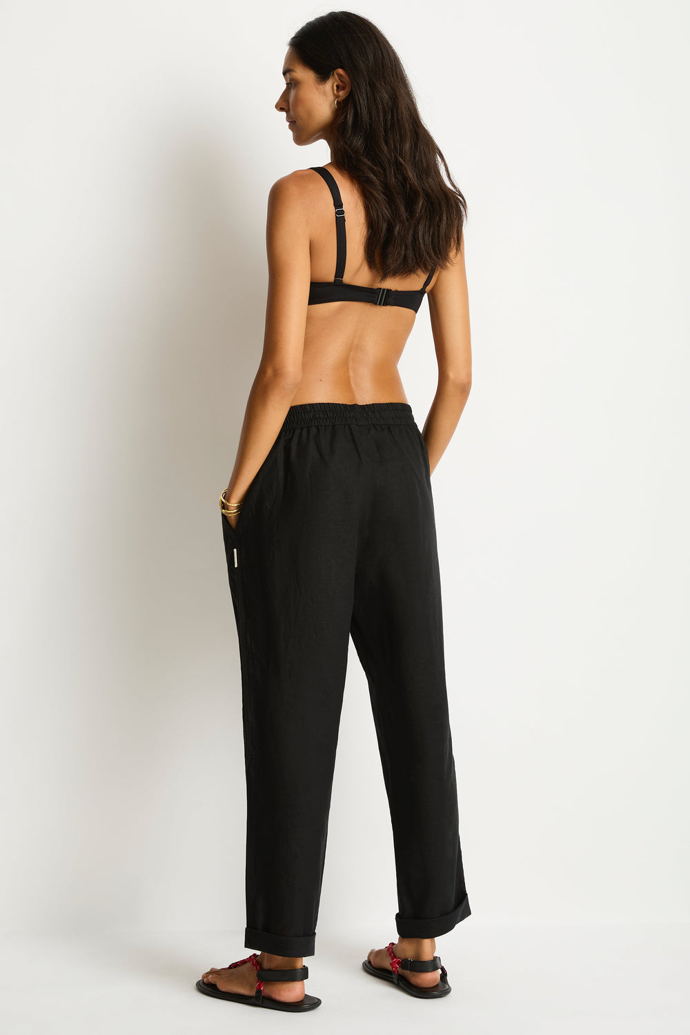 Shore Linen Beachcomber Pant / Sea Level Shore linen black