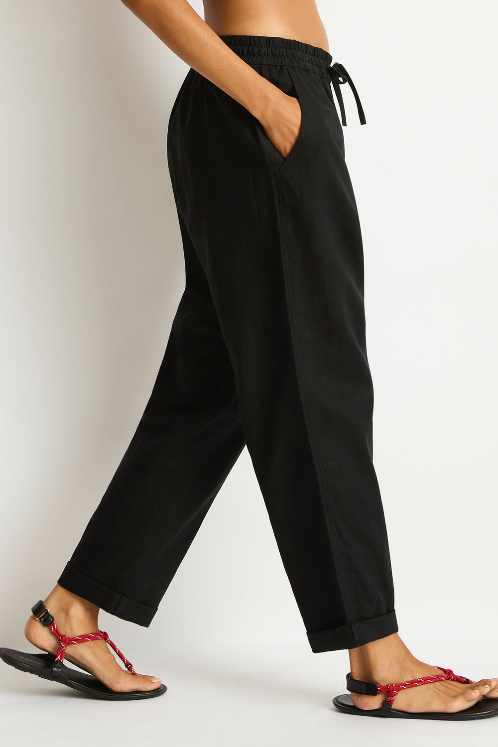 Shore Linen Beachcomber Pant / Sea Level Shore linen black