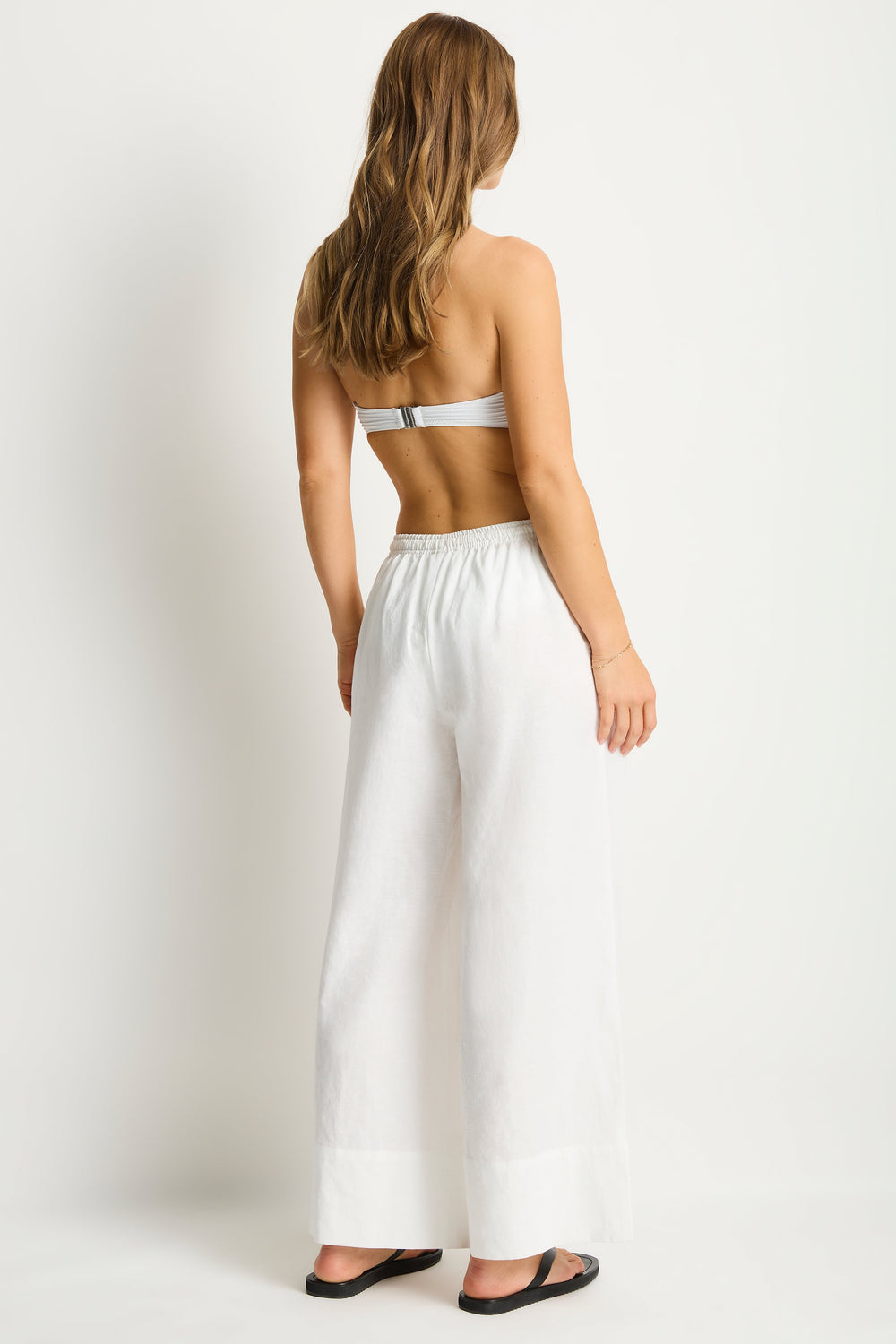 Shore Linen Palazzo Pant / Sea Level Shore linen white