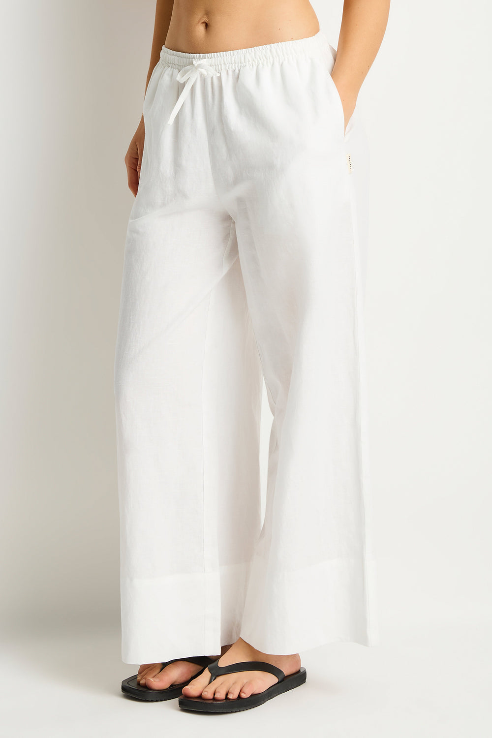 Shore Linen Palazzo Pant / Sea Level Shore linen white