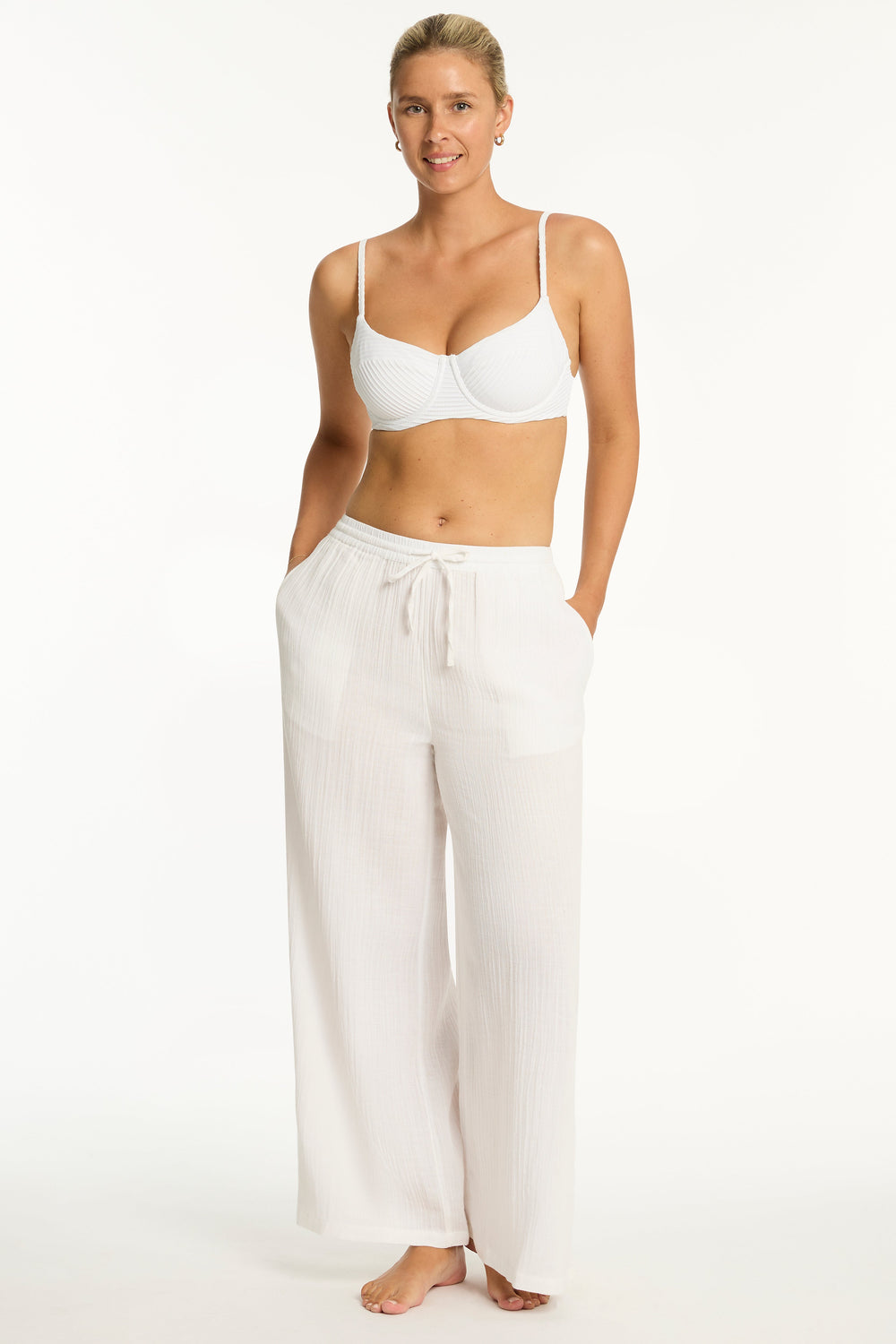 Sunset Beach Pant / Sea Level Sunset white
