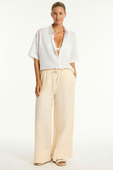 Tidal Linen Palazzo Pant / Sea Level Tidal linen vanilla