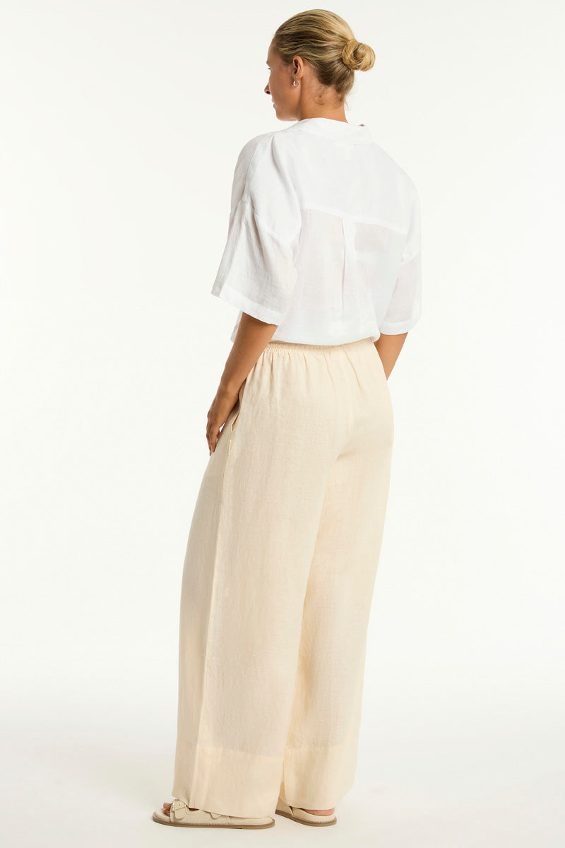 Tidal Linen Palazzo Pant / Sea Level Tidal linen vanilla