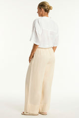 Tidal Linen Palazzo Pant / Sea Level Tidal linen vanilla