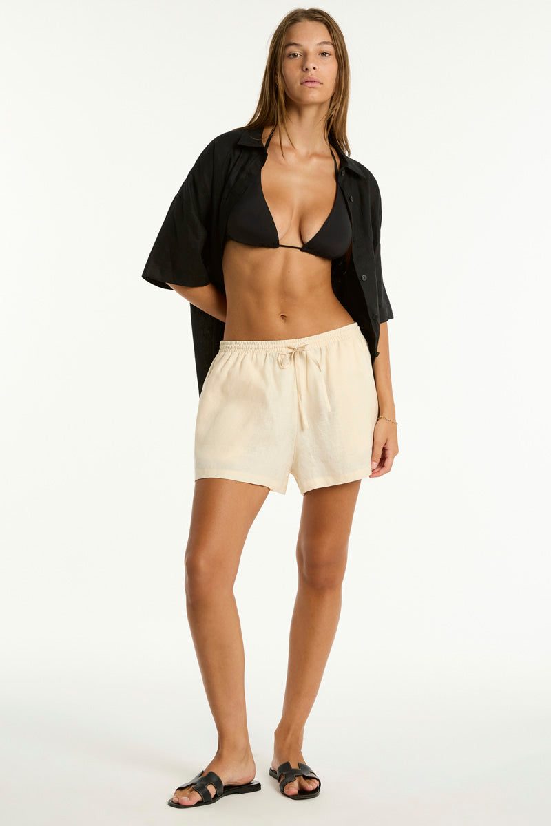 Tidal Linen Boxer Short / Sea Level Tidal linen vanilla