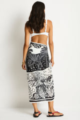 Jungle Lino Long Sarong / Sea Level Jungle lino black