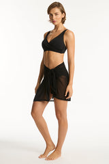 Eco Essentials Mid Length Mesh Wrap / Sea Level Eco essentials black