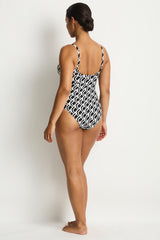 Costa Cross Front Scoop Back One Piece / Sea Level Costa print