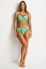 Palmera Cross Front Moulded Cup Bra / Sea Level Palmera green