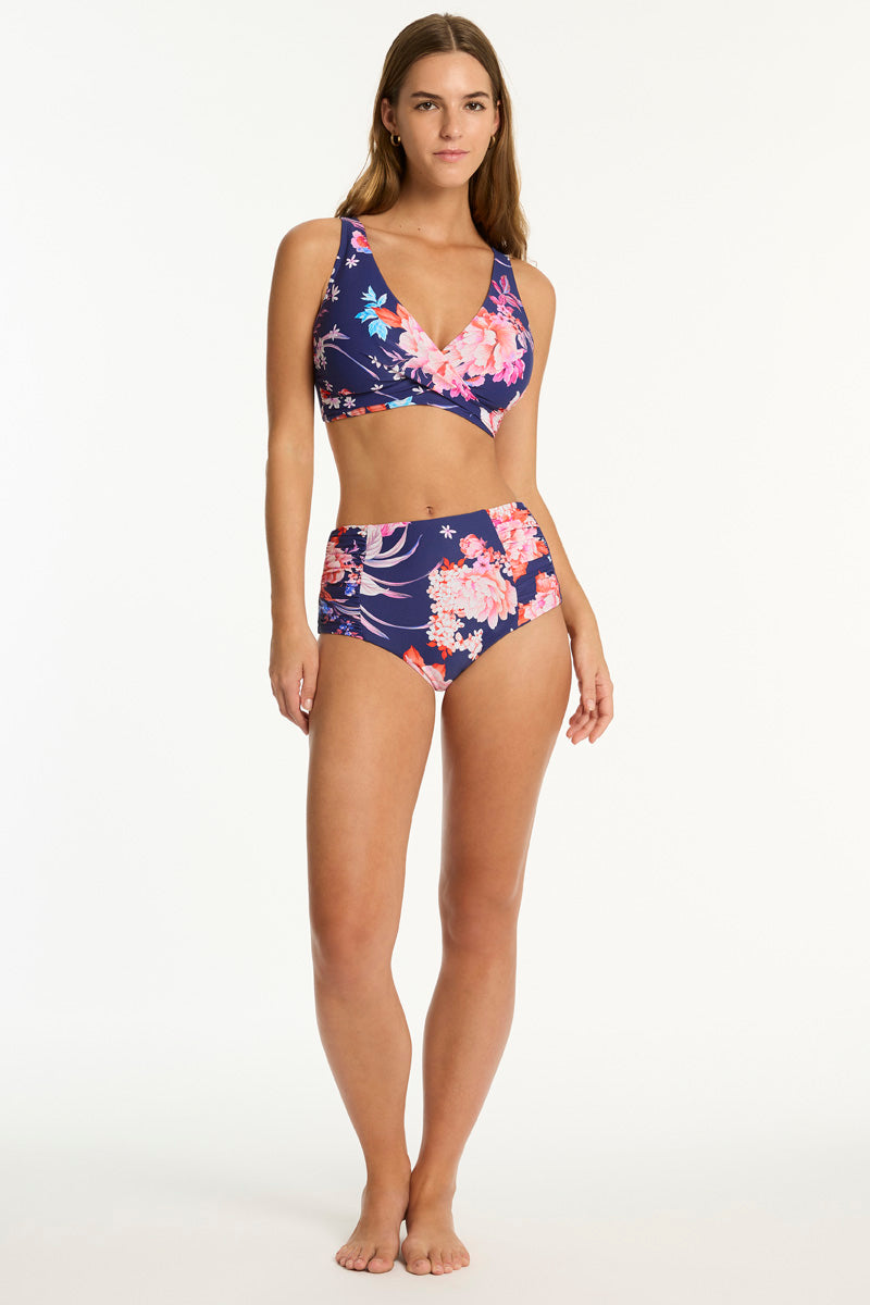 Indochine G Cup Cross Front Bra / Sea Level Indochine french navy