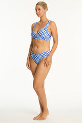 Somerset Cross Front Multifit Bra / Sea Level Somerset denim blue