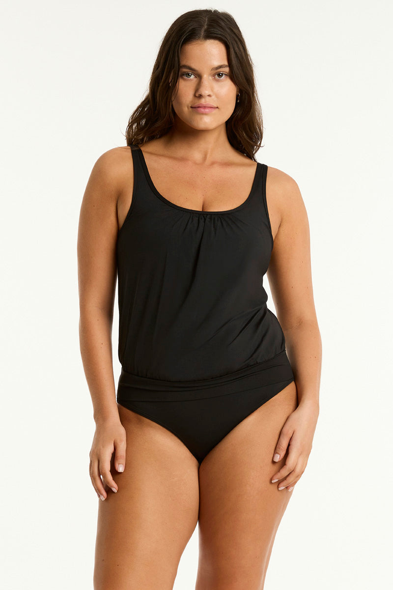 Eco Essentials Blouson Tankini / Sea Level Eco essentials black