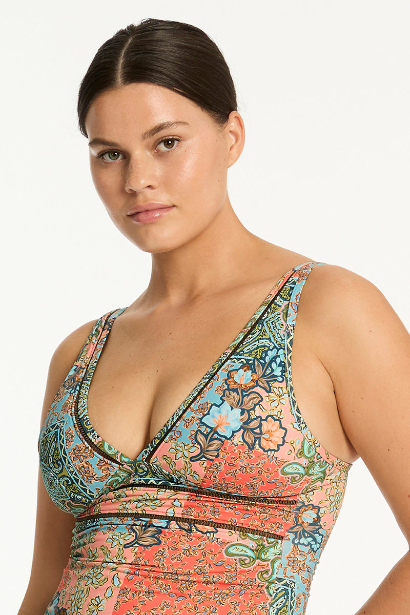 Java Spliced Longline Tri Tankini / Sea Level Java