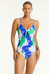 Sublime Tie Front DD/E Tankini / Sea Level Sublime cobalt