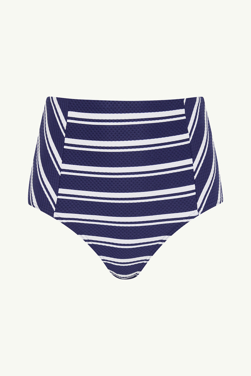 Biarritz Panelled High Waist Pant / Sea Level Biarritz french navy