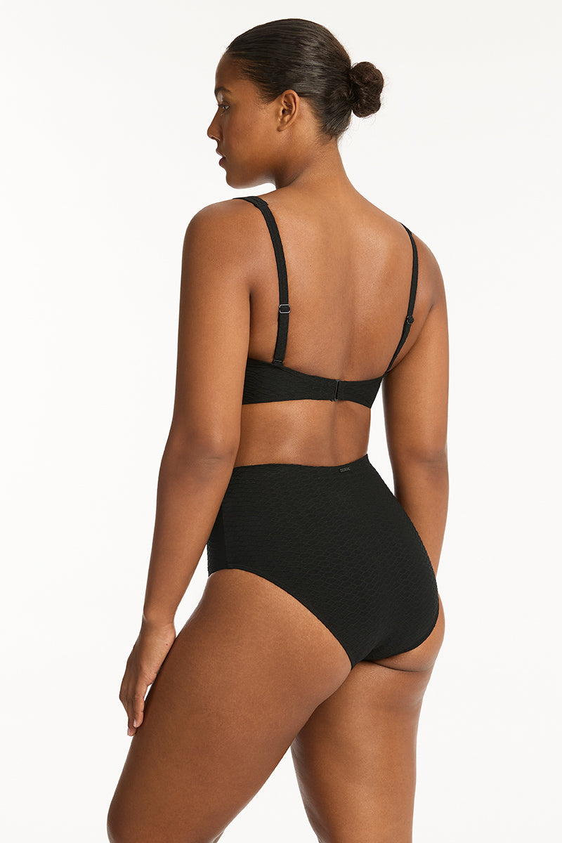Honeycomb High Waist Pant / Sea Level Honeycomb black