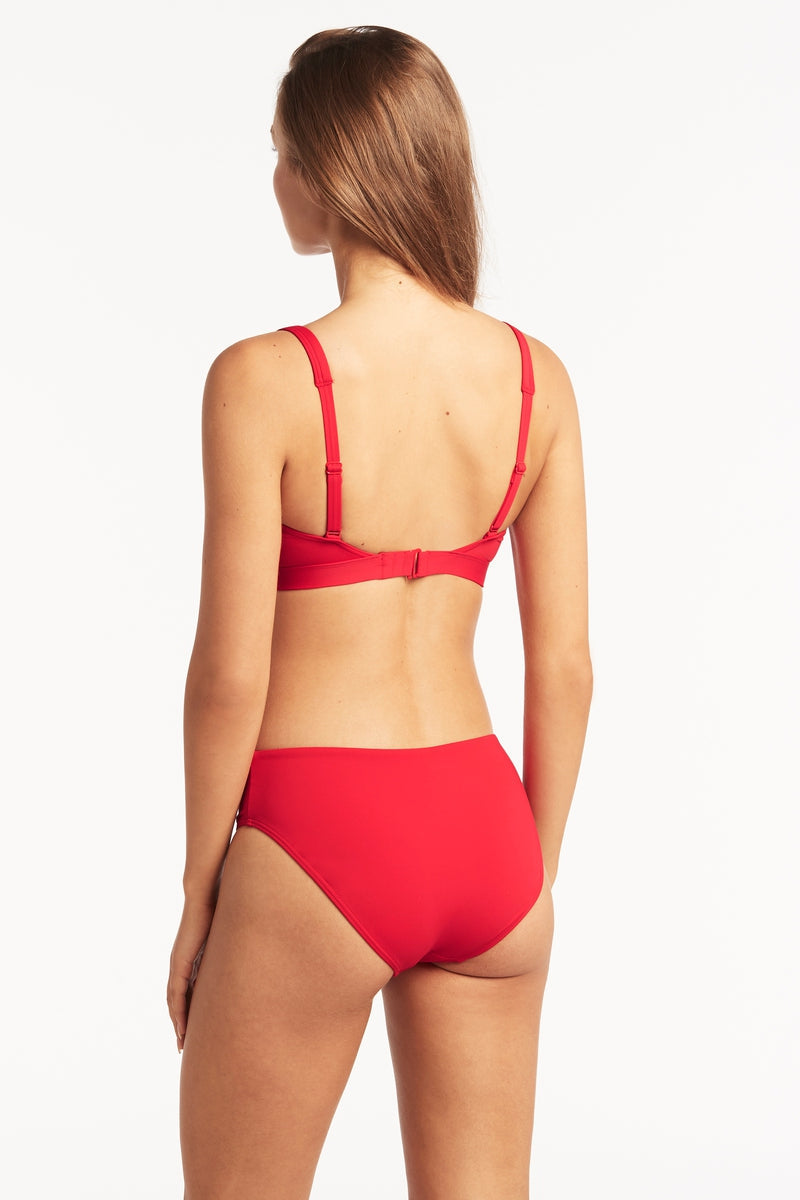 Eco Essentials Mid Bikini Pant / Sea Level Eco essentials red