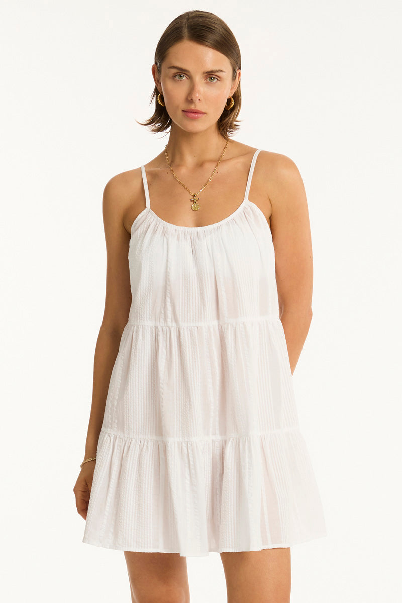 Heatwave Short Sundress / Sea Level Heatwave white