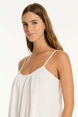 Sunset Short Sundress / Sea Level Sunset white