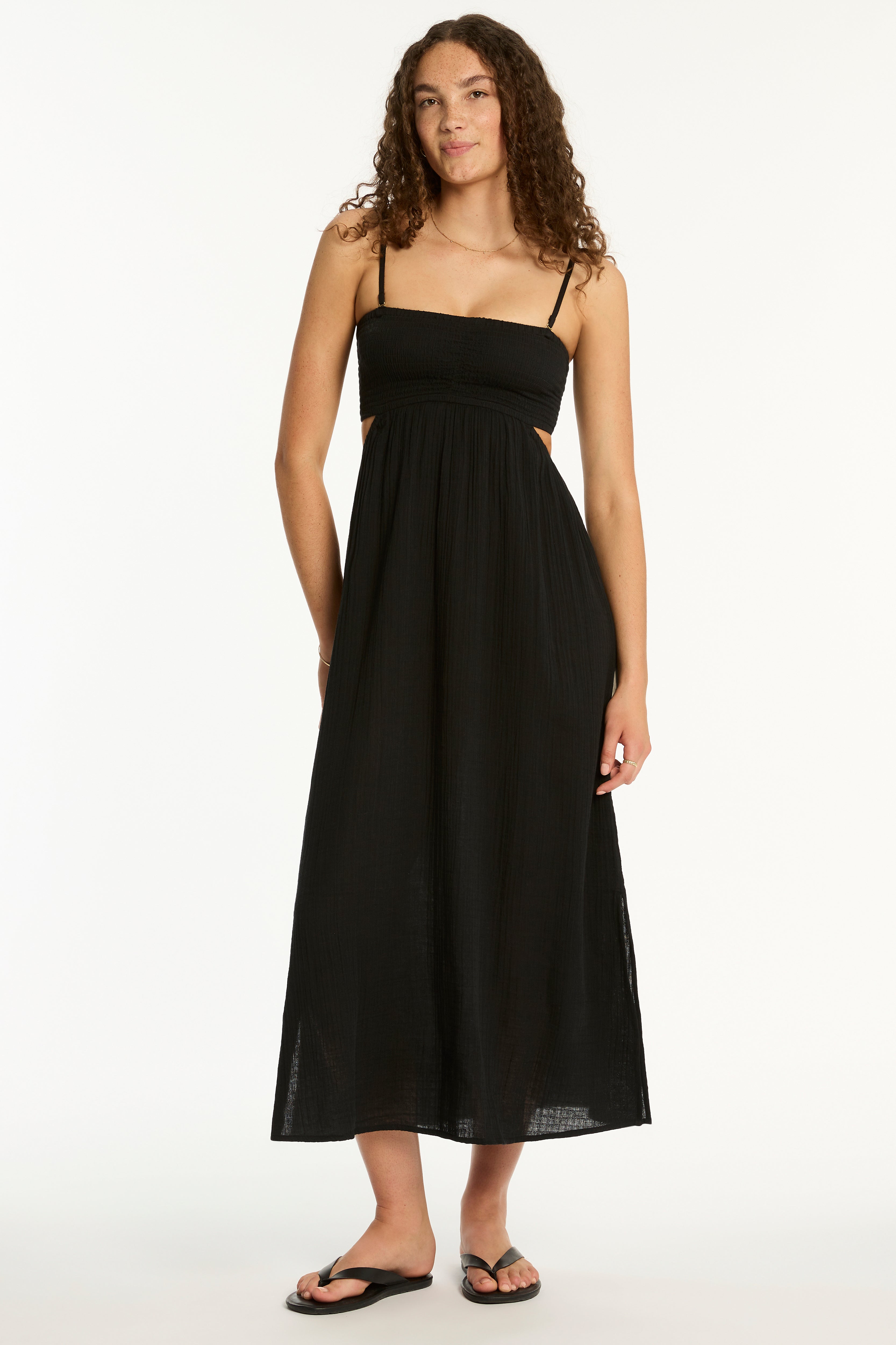 Sunset Cutaway Bandeau Dress / Sea Level Sunset black