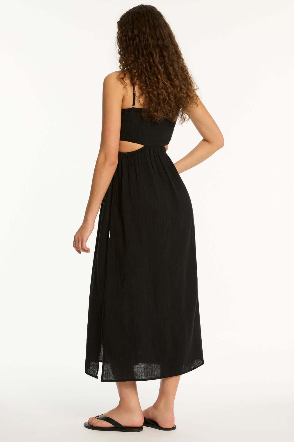 Sunset Cutaway Bandeau Dress / Sea Level Sunset black