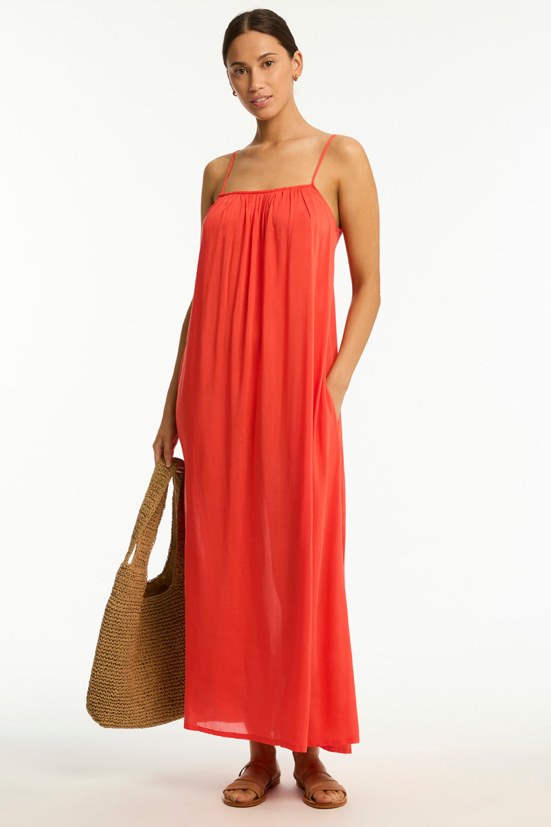 Resort Essentials Maxi Sundress / Sea Level Resort essentials flame