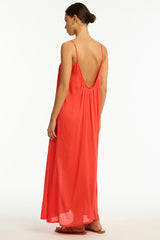 Resort Essentials Maxi Sundress / Sea Level Resort essentials flame