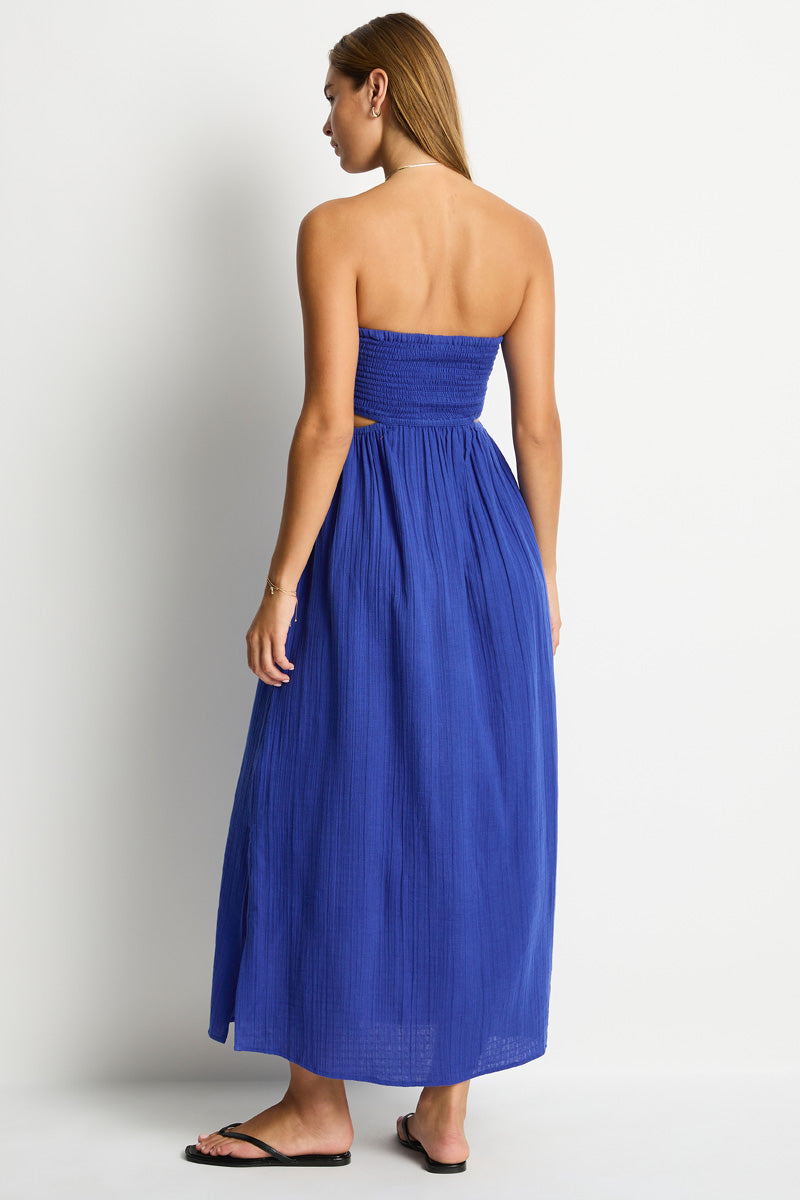 Sunset Cutaway Bandeau Dress / Sea Level Sunset amalfi blue