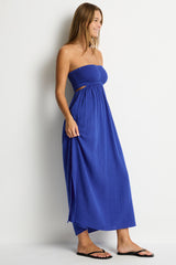 Sunset Cutaway Bandeau Dress / Sea Level Sunset amalfi blue