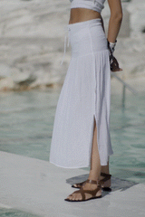 Sunset Beach Bandeau Top / Sea Level Sunset white
