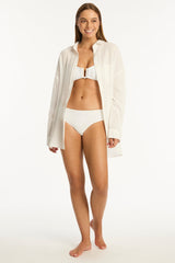Sunset Beach Shirt / Sea Level Sunset white