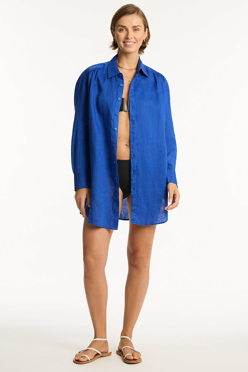 Resort Linen Cover Up / Sea Level Resort linen