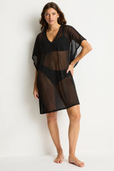 Eco Essentials Mesh Kaftan / Sea Level Eco essentials black