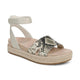 Cream Snake Print Leather