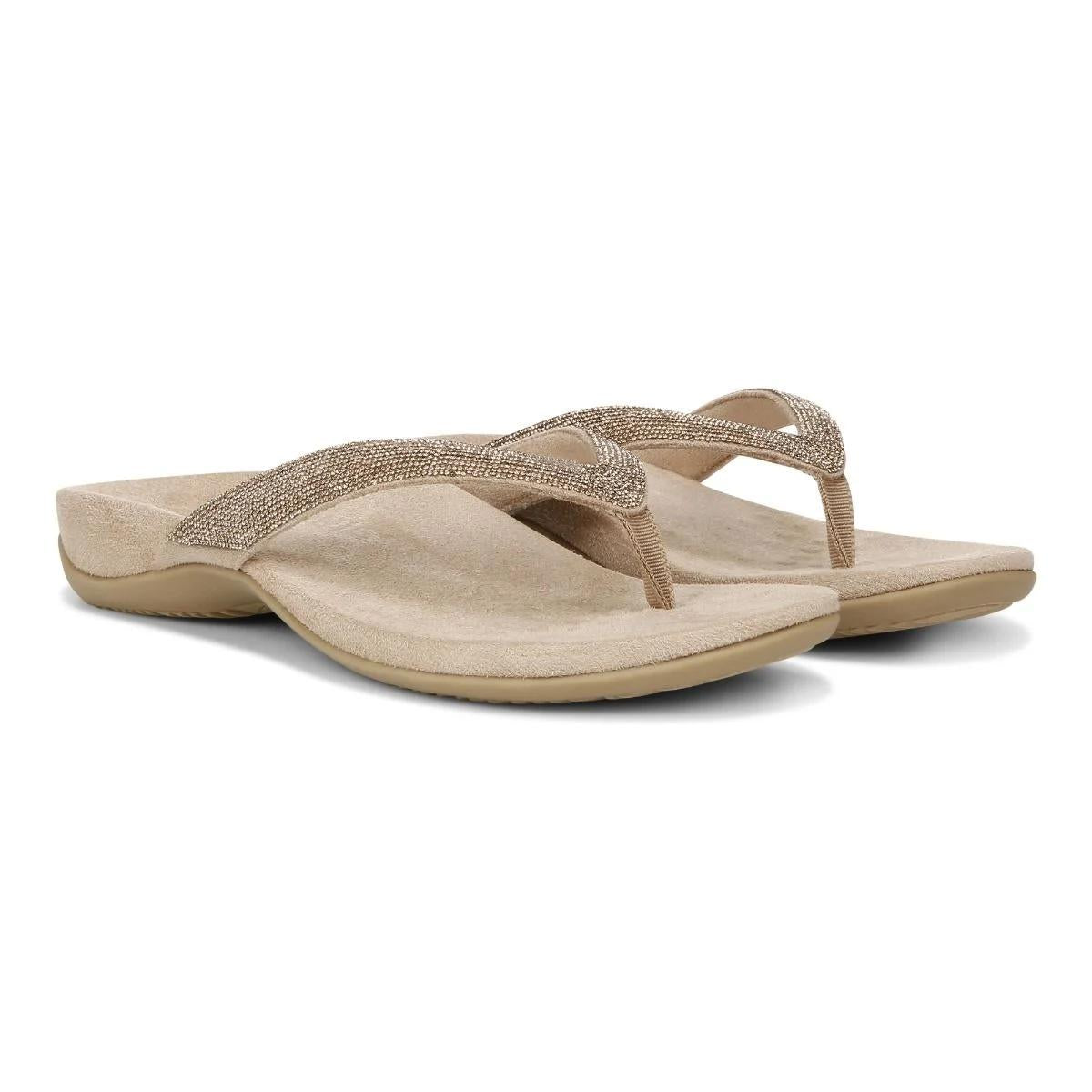 Vionic Shoes Dillon Shine Toe Post Sandal