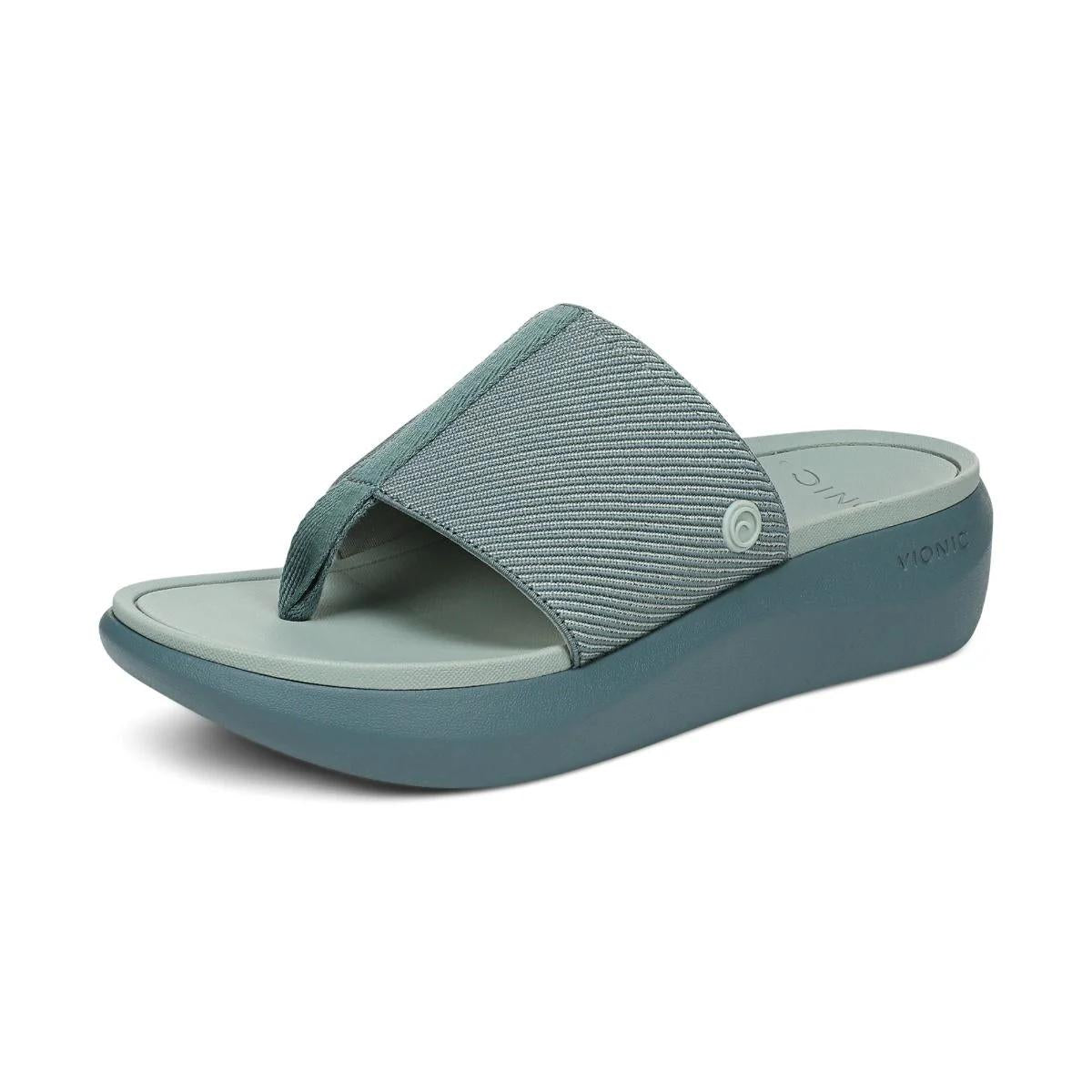 Vionic Shoes Beach Aqua Platform Toe Post Sandal