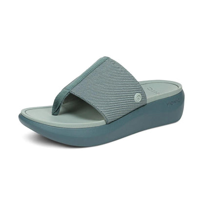 Vionic Shoes Beach Aqua Platform Toe Post Sandal