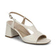 Cream Snake Print Leather
