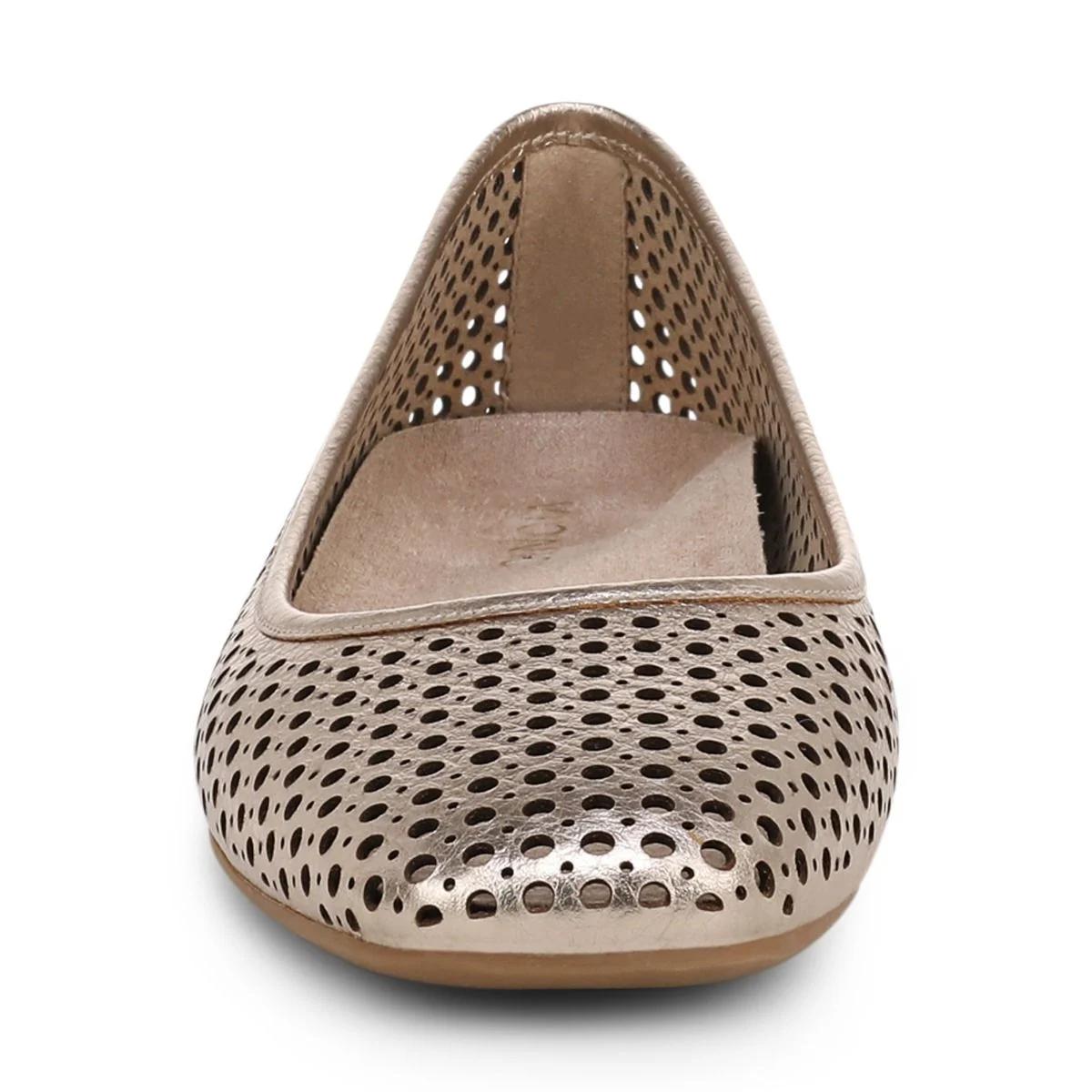 Vionic Shoes Orinda Perf Square Toe Ballet Flat