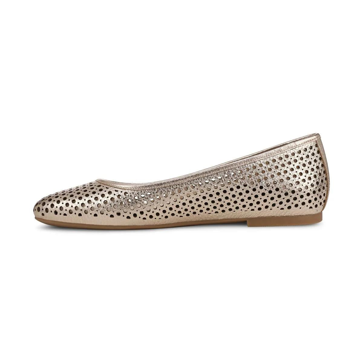 Vionic Shoes Orinda Perf Square Toe Ballet Flat