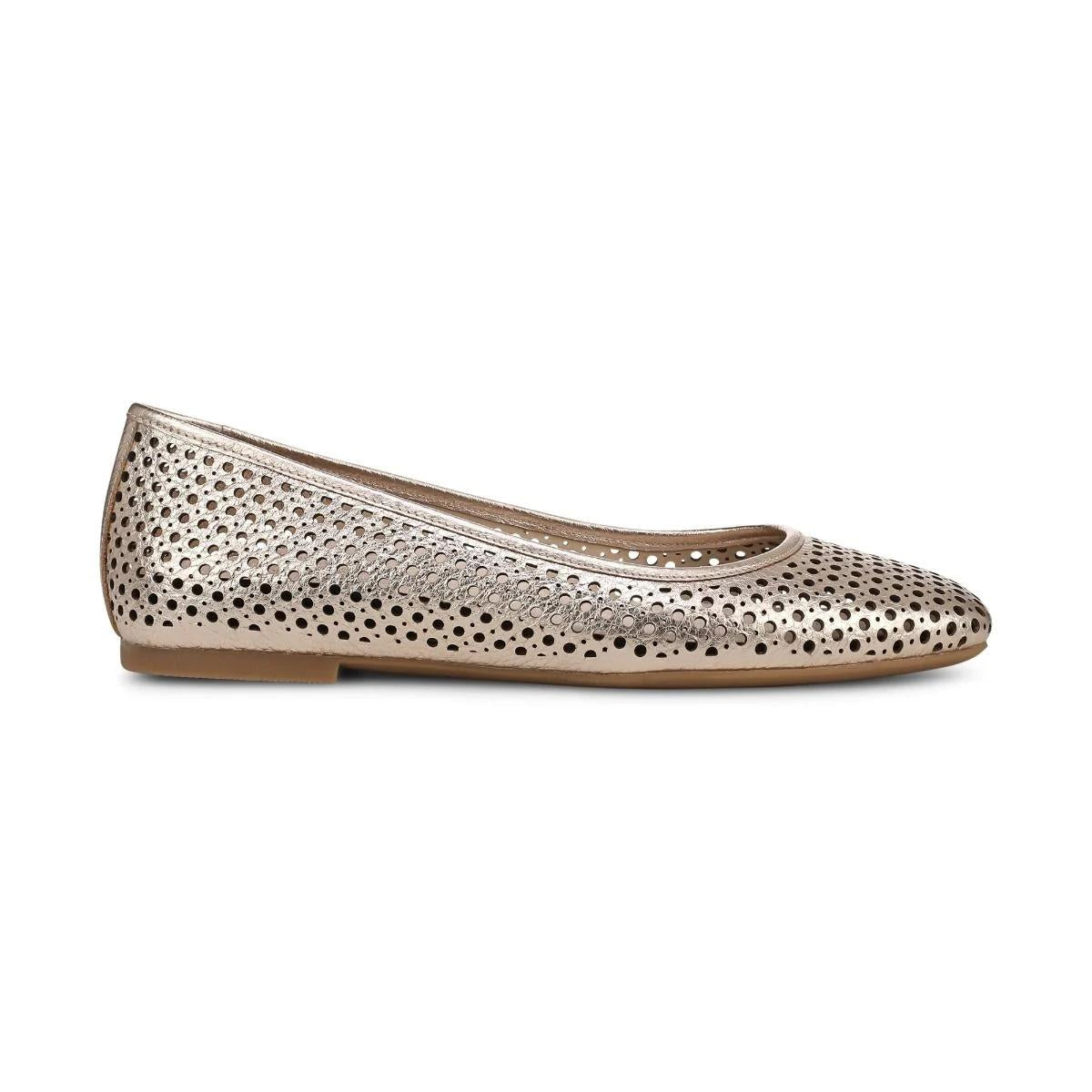 Vionic Shoes Orinda Perf Square Toe Ballet Flat