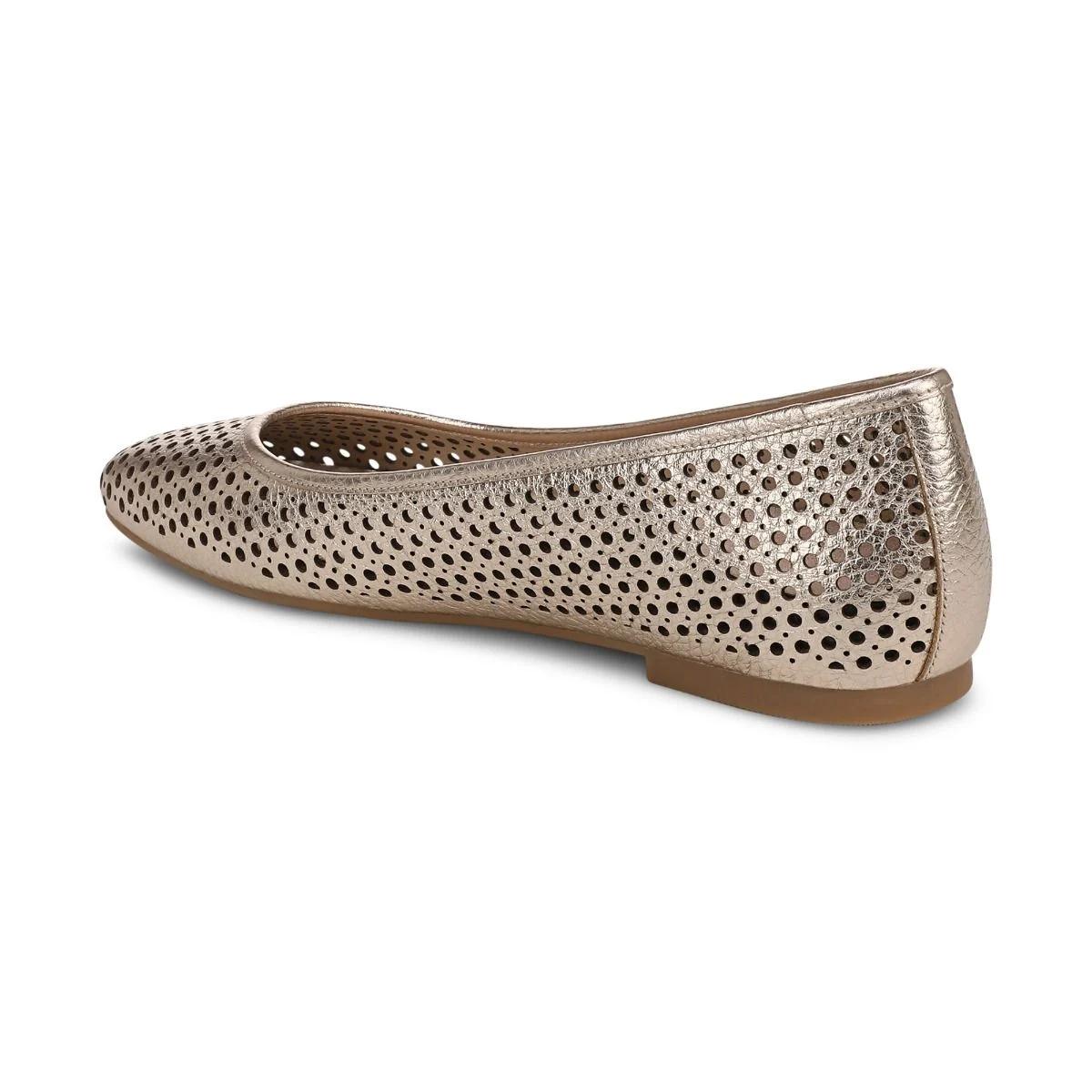 Vionic Shoes Orinda Perf Square Toe Ballet Flat